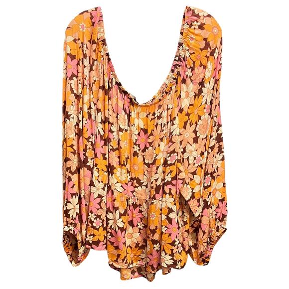 Sanctuary Seashore Floral 3X Peasant Blouse - Picture 1 of 8
